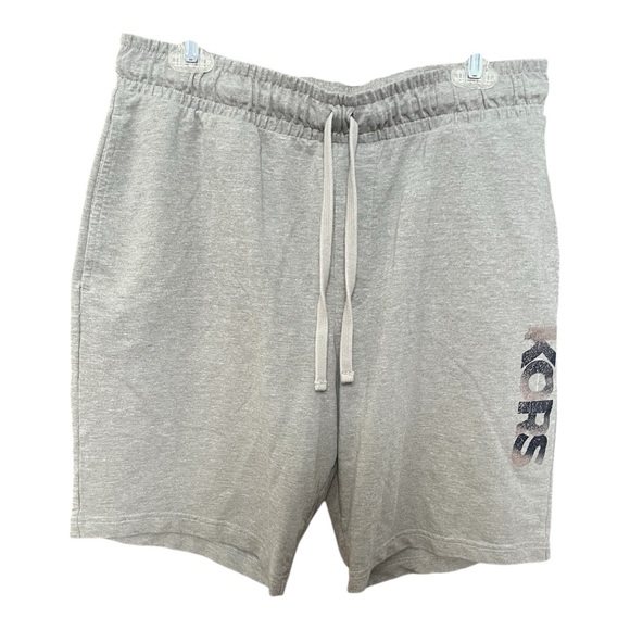 Michael Kors Men’s Athletic/ Loungewear  Shorts - Size L - Gray  Distressed Logo - Picture 1 of 5